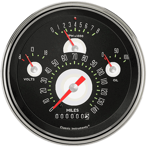 Classic Instruments TE40ASLF Tetra Series, Authentic Combination Gauge