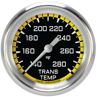 Classic Instruments AX327YAPF Autocross Yellow 2 5/8" Transmission Temperature