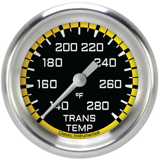 Classic Instruments AX327YAPF Autocross Yellow 2 5/8" Transmission Temperature