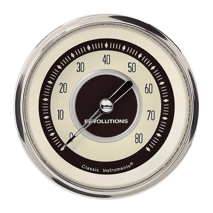 Classic Instruments NT80SHC Nostalgia VT - Tachometer 8K RPM 3-3/8"