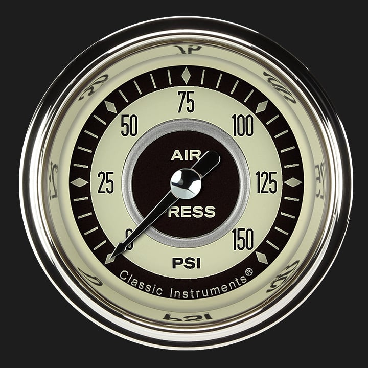 Classic Instruments NT118SHC Nostalgia VT - Air Pressure Gauge Full Sweep 2-1/8"