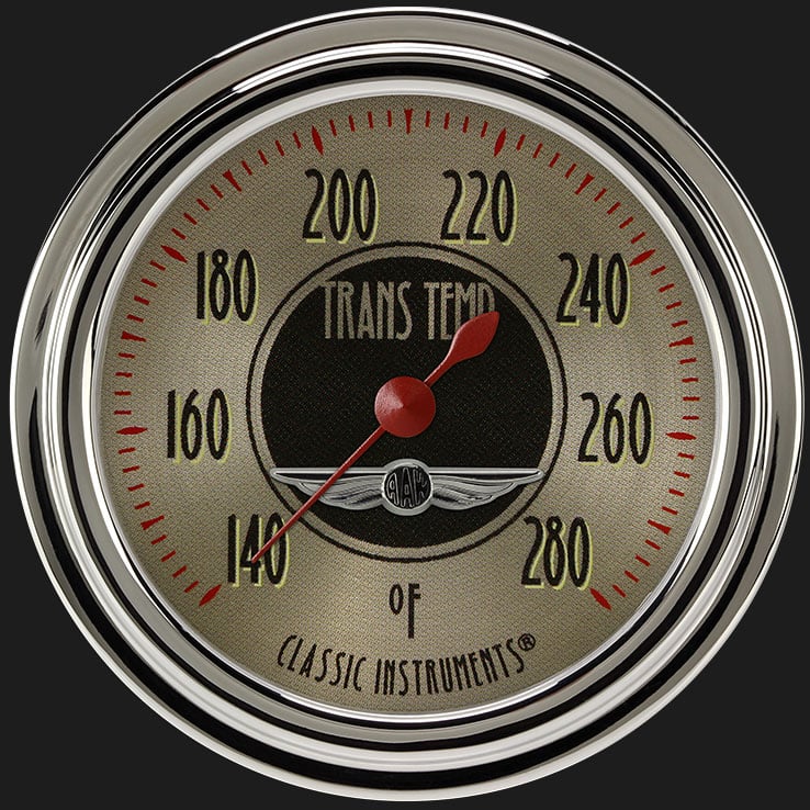 Classic Instruments AN327SLC All American Nickel 2 5/8" Transmission Temperature Gauge