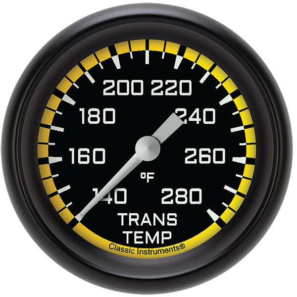 Classic Instruments AX327YBPF Autocross Yellow 2 5/8" Transmission Temperature