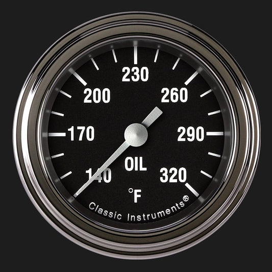 Classic Instruments HR128SLF Hot Rod - Oil Temp Gauge Full Sweep 2-1/8"
