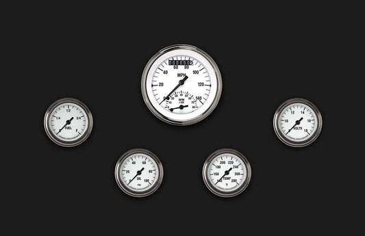 Classic Instruments WH135SLF White Hot Five Gauge Set 135