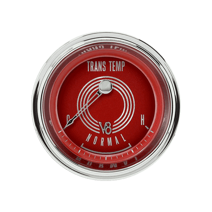 Classic Instruments V8RS27SHC V8 Red Steelie - Transmission Temp Gauge 2-1/6"