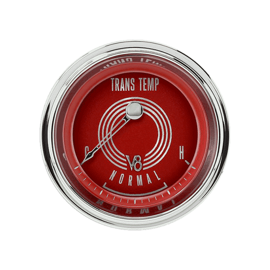 Classic Instruments V8RS27SHC V8 Red Steelie - Transmission Temp Gauge 2-1/6"
