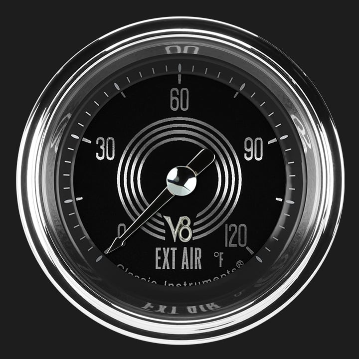 Classic Instruments V8SR199SHC V8 Speedster 2 1/8" Outside Air Temp. Gauge