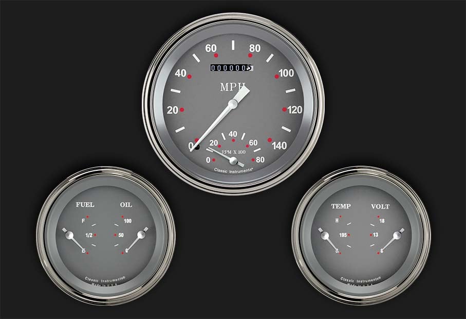 Classic Instruments SG61SLF SG - 3 Gauge Set 4-5/8" Speedtachular & 2x 3-3/8" Duals