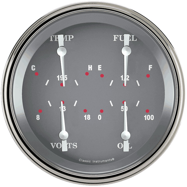 Classic Instruments SG75SLF SG - Quad Gauge 4-5/8" (240-33 OHM)