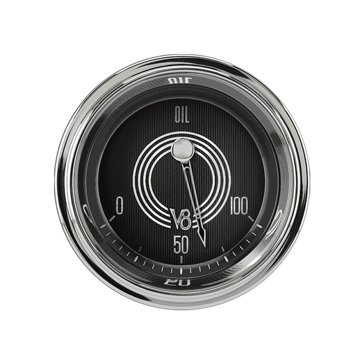 Classic Instruments V8SR81SHC V8 Speedster 2-1/8" Oil Pressure