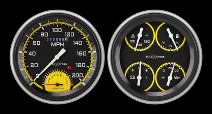 Classic Instruments CH51AXY62 AutoCross Yellow 51-52 Chevy Car Package