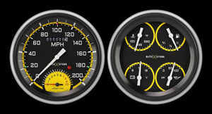 Classic Instruments CH51AXY62 AutoCross Yellow 51-52 Chevy Car Package