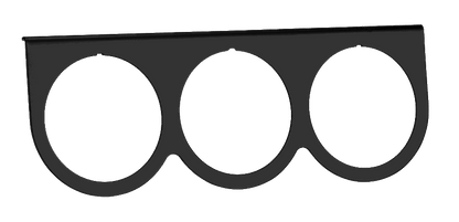 Classic Instruments MT59 Under Dash Panel / 3 Holes for 2 5/8 Gauges