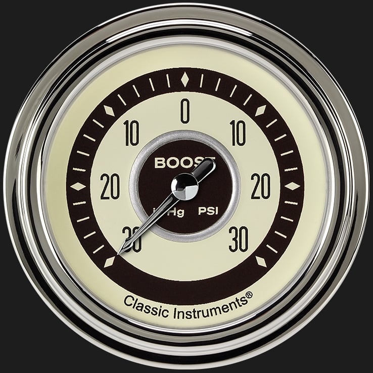 Classic Instruments NT341SLC Nostalgia VT 2 5/8" Boost/Vac Gauge