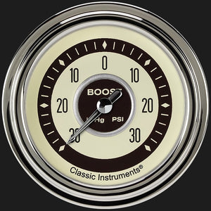 Classic Instruments NT341SLC Nostalgia VT 2 5/8" Boost/Vac Gauge