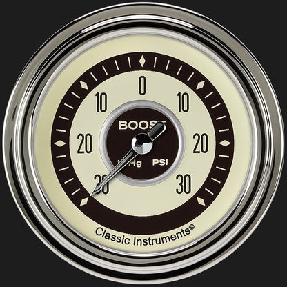 Classic Instruments NT341SLC Nostalgia VT 2 5/8" Boost/Vac Gauge