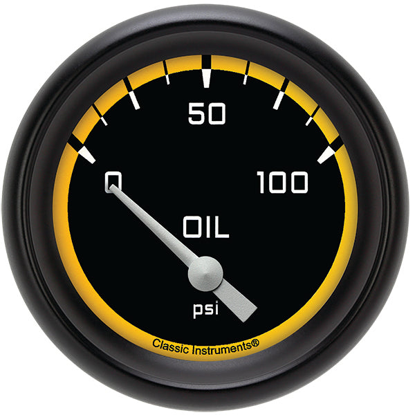 Classic Instruments AX281YBPF Autocross Yellow w/ Black Performance Bezel 2 5