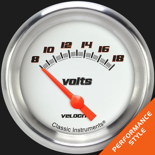 Classic Instruments VS230WAPF Velocity White w/ Aluminum Performance Bezel 2 5