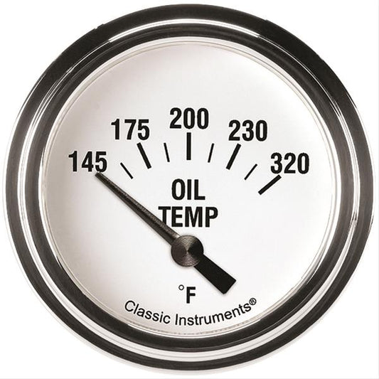 Classic Instruments WH228SLF White Hot 2 5/8" Oil Temp. Short Sweep