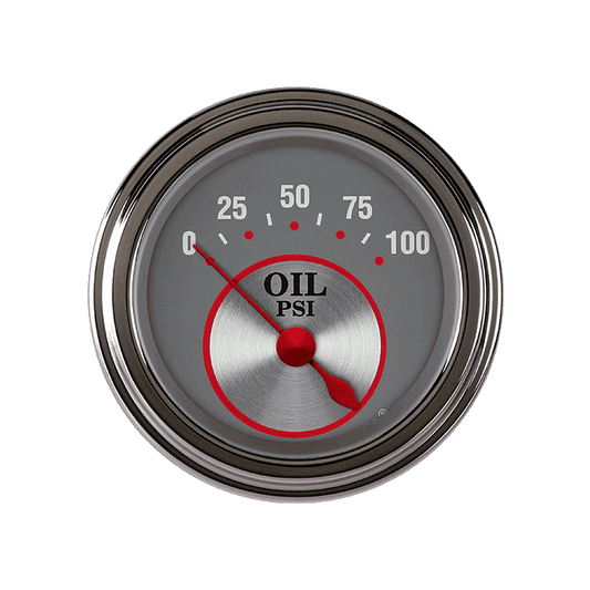 Classic Instruments SS81SLF Silver - Oil Pressure Gauge 2-1/8"
