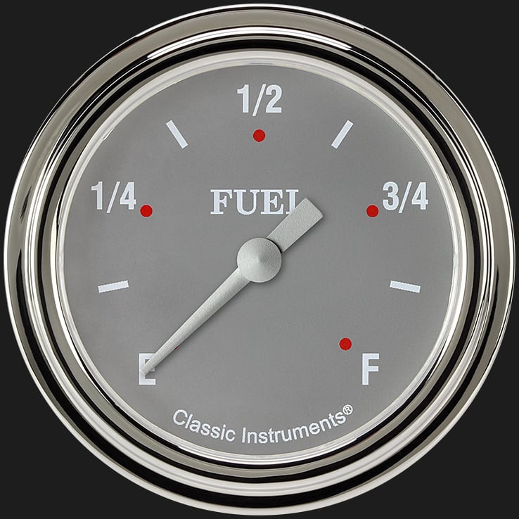 Classic Instruments SG309SLF Silver Gray 2 5/8" Fuel Gauge
