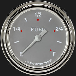 Classic Instruments SG309SLF Silver Gray 2 5/8" Fuel Gauge