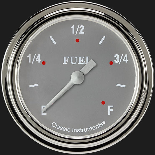 Classic Instruments SG309SLF Silver Gray 2 5/8" Fuel Gauge