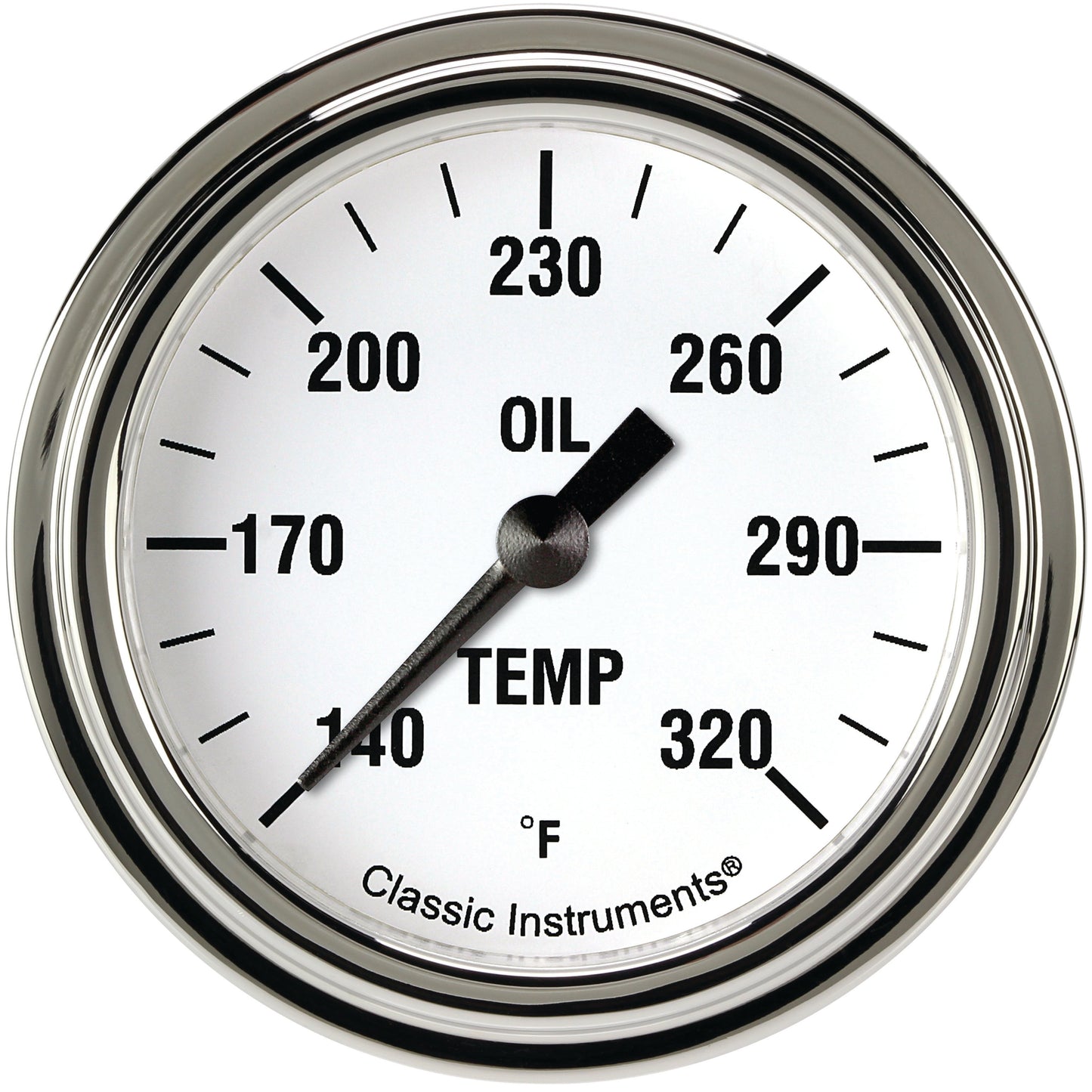 Classic Instruments WH328SLF White Hot 2 5/8" Oil Temperature Gauge
