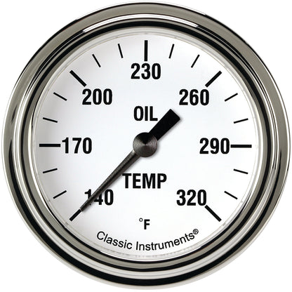 Classic Instruments WH328SLF White Hot 2 5/8" Oil Temperature Gauge