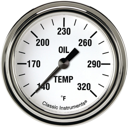 Classic Instruments WH328SLF White Hot 2 5/8" Oil Temperature Gauge