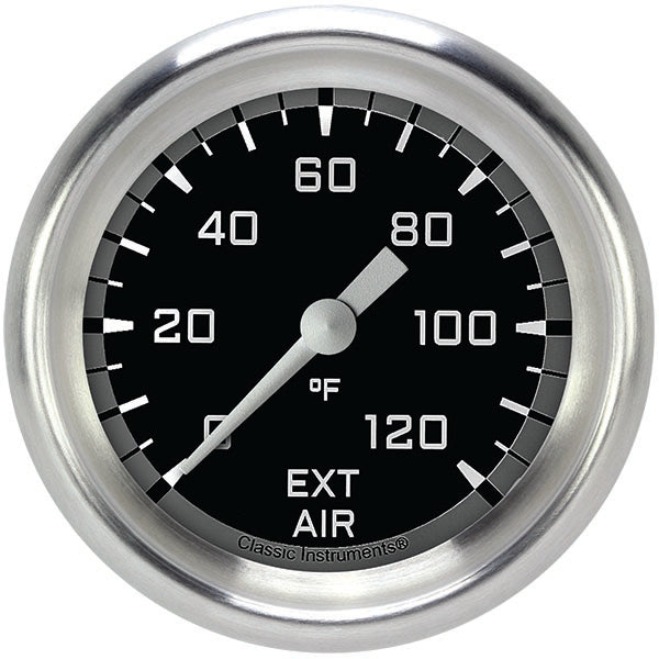 Classic Instruments AX399GAPF Autocross Gray 2 5/8" External Air Temp. Gauge