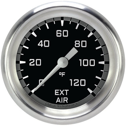 Classic Instruments AX399GAPF Autocross Gray 2 5/8" External Air Temp. Gauge