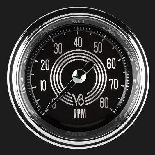 Classic Instruments V8SR183SHC V8 Speedster 2-1/8" Tachometer