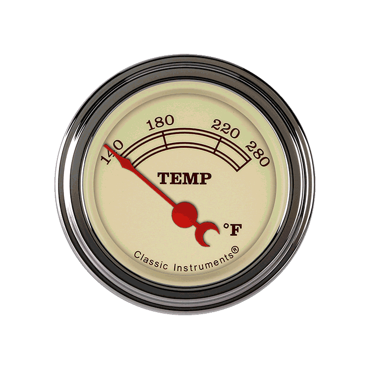 Classic Instruments VT26SLF Vintage - Water Temp Gauge 2-1/6"