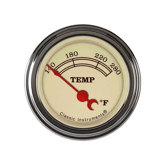 Classic Instruments VT26SLF Vintage - Water Temp Gauge 2-1/6"