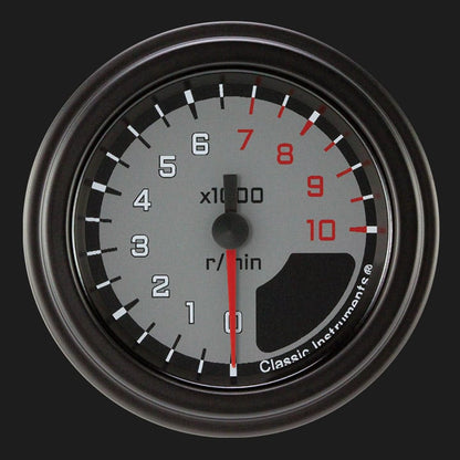 Classic Instruments AX183GBLF Autocross Grey w/ Black Bezel 2-1/8" Tachometer
