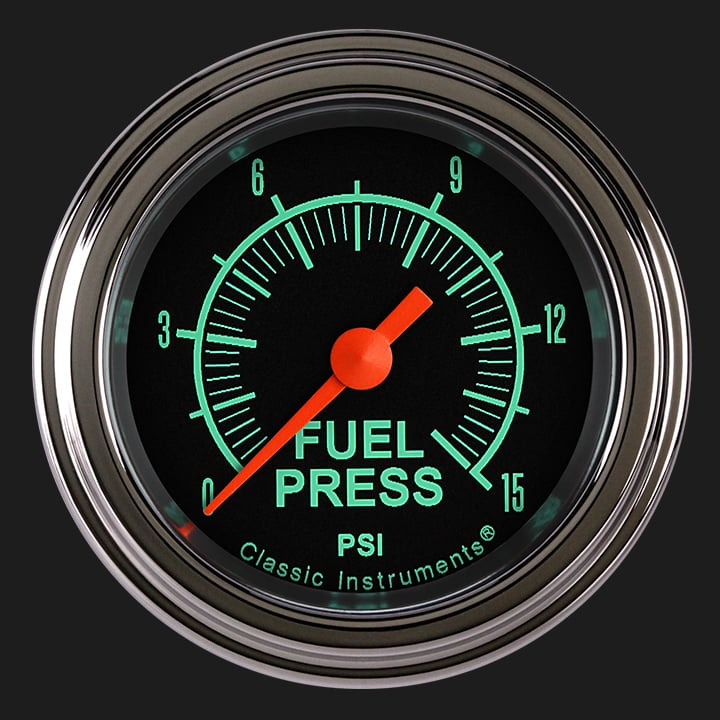 Classic Instruments GS145SLF G-Stock 2-1/8" Full Sweep Fuel Pressure 15psi Ele