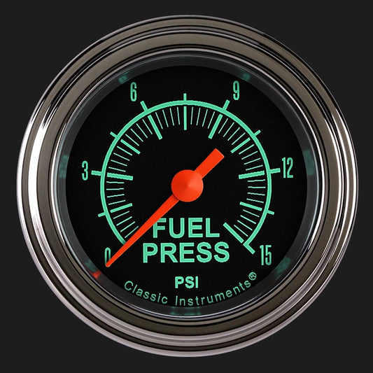 Classic Instruments GS145SLF G-Stock 2-1/8" Full Sweep Fuel Pressure 15psi Ele