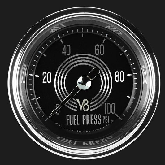 Classic Instruments V8SR146SHC V8 Speedster 2-1/8" Full Sweep Fuel Pressure 10