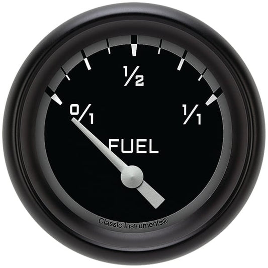 Classic Instruments AX214GBLF Autocross Gray 2 5/8" Fuel Gauge, 0-30 ohm
