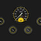 Classic Instruments AX165YBLF AutoCross Yellow Five Gauge Set 165