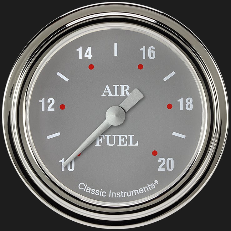Classic Instruments SG394SLF Silver Gray 2 5/8" Air Fuel Ratio Gauge