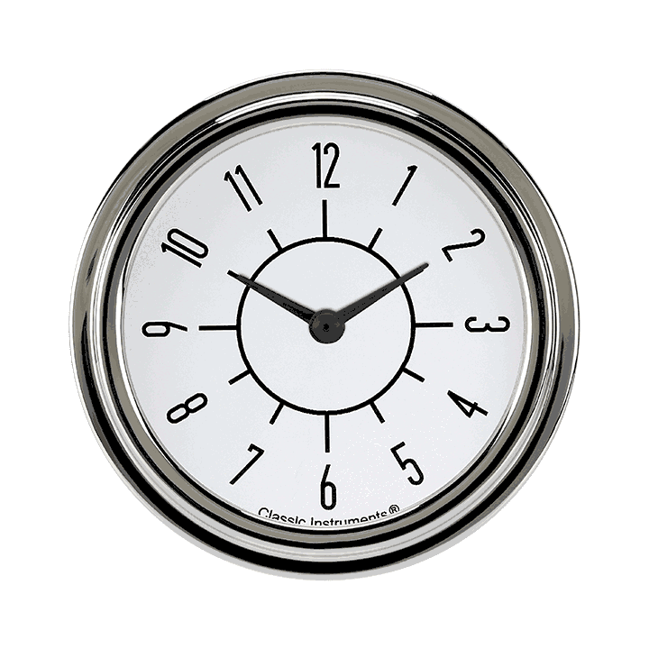 Classic Instruments SX92WSLF 6-Pack Matching White 2 5/8" Clock