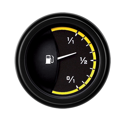 Classic Instruments AX11YBLF Autocross Yellow - Fuel Gauge 75-10 OHM 2-1/8"