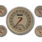 Classic Instruments VT65SLF Vintage - 5 Gauge Set 4-5/8" Speedtachular & 2-1/8" Fuel, Oil, Temp, Volts