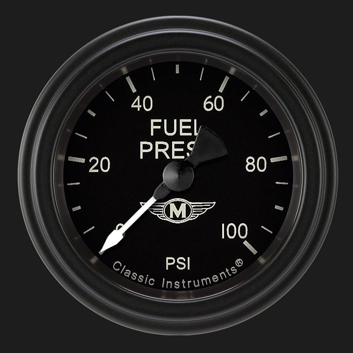 Classic Instruments MA146BLF Moal Bomber 2-1/8" Full Sweep Fuel Pressure 100ps