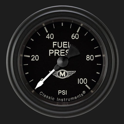 Classic Instruments MA146BLF Moal Bomber 2-1/8" Full Sweep Fuel Pressure 100ps