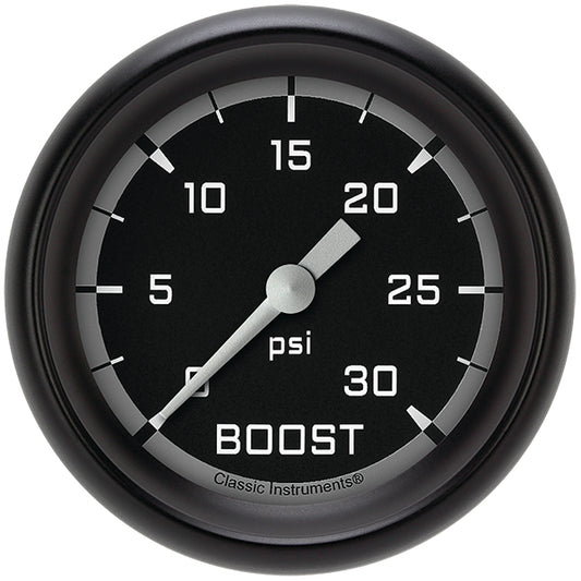 Classic Instruments AX342GBPF Autocross Gray 2 5/8" Boost Gauge, 30 psi