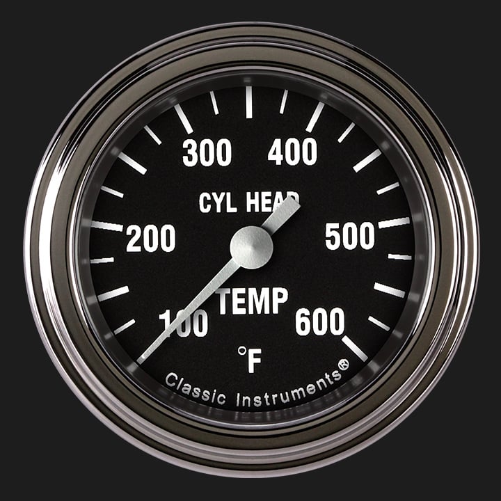 Classic Instruments HR197SLF Hot Rod 2 1/8" Cylinder Head Temp. Gauge